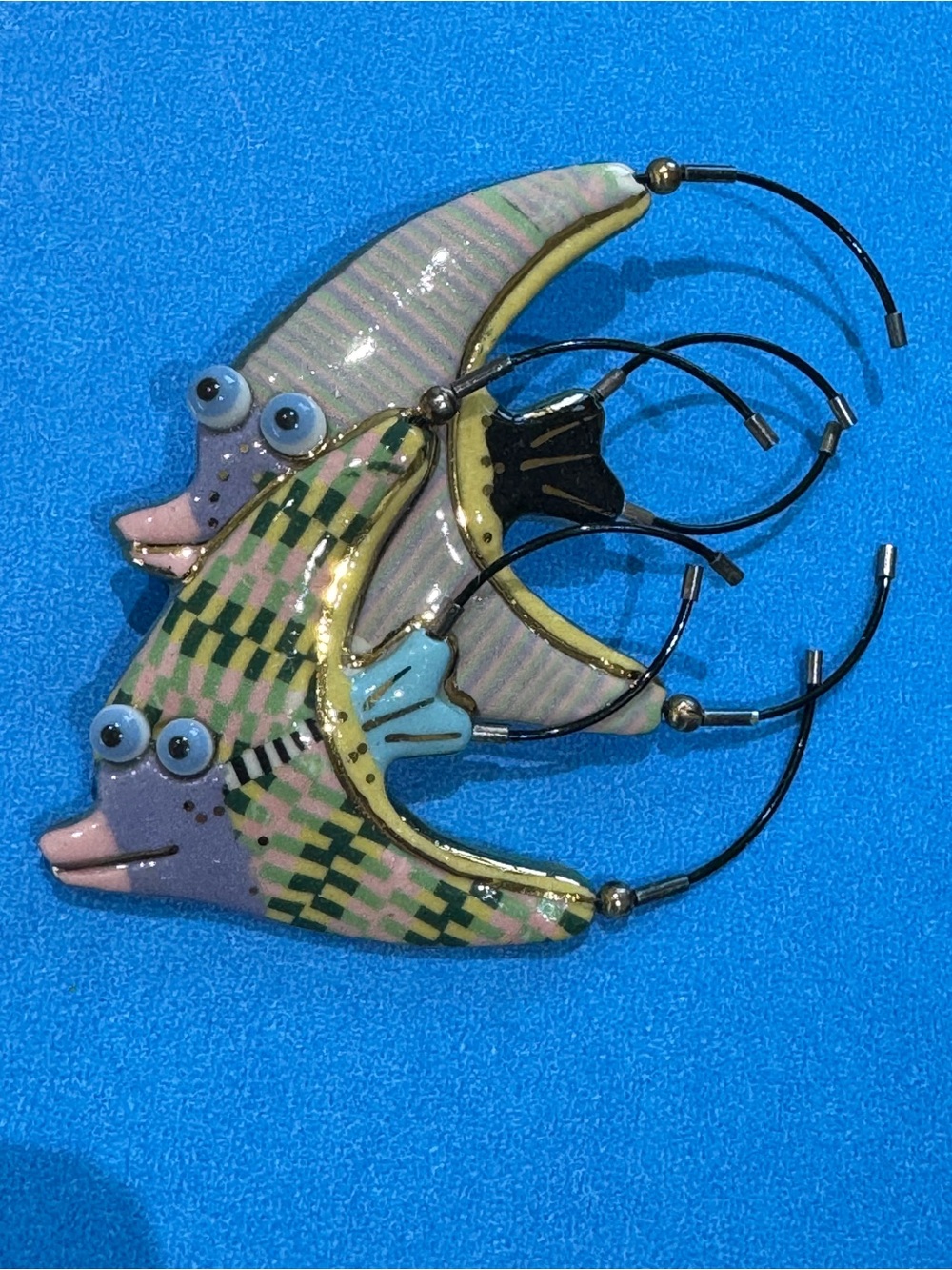 Cynthia Chuang Double Angelfish Porcelain Pin
